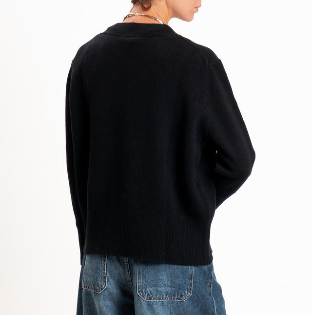 Motel-Cardigan 100% LANA SOFT - nero