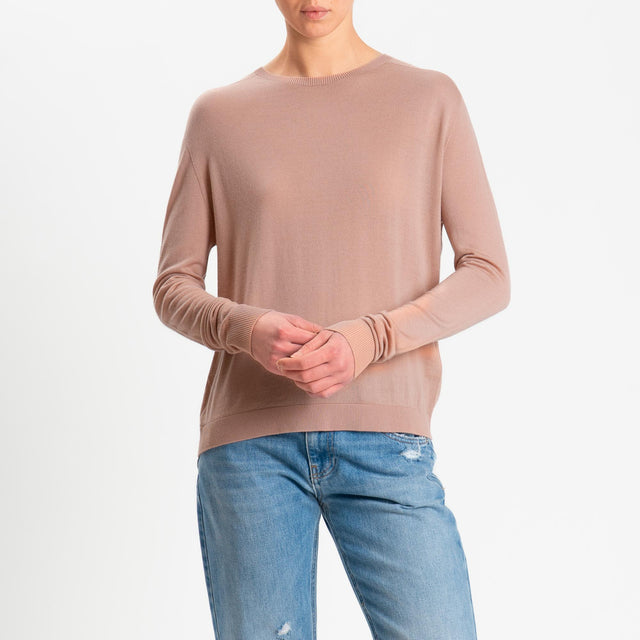 Motel-Maglia scatola 100% LANA MERINO - rosa