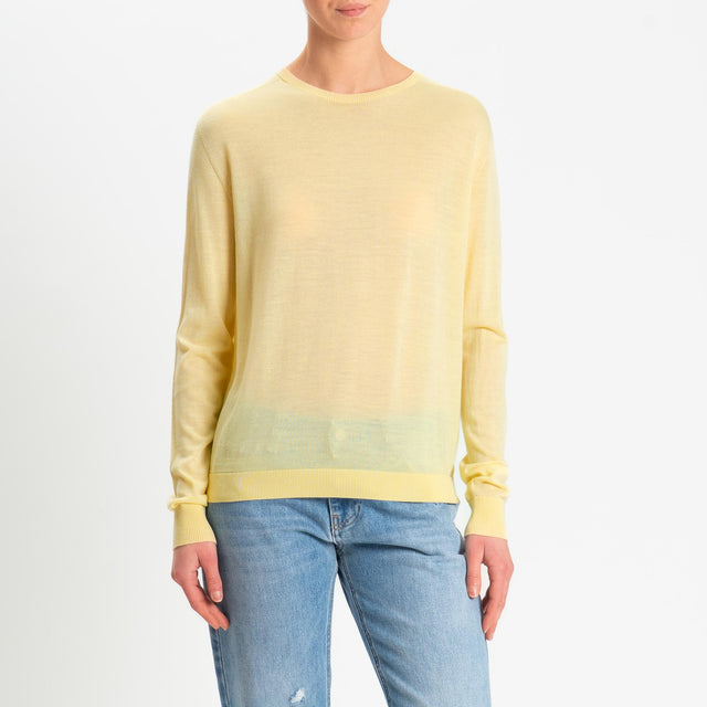 Motel-Maglia scatola 100% LANA MERINO - giallo
