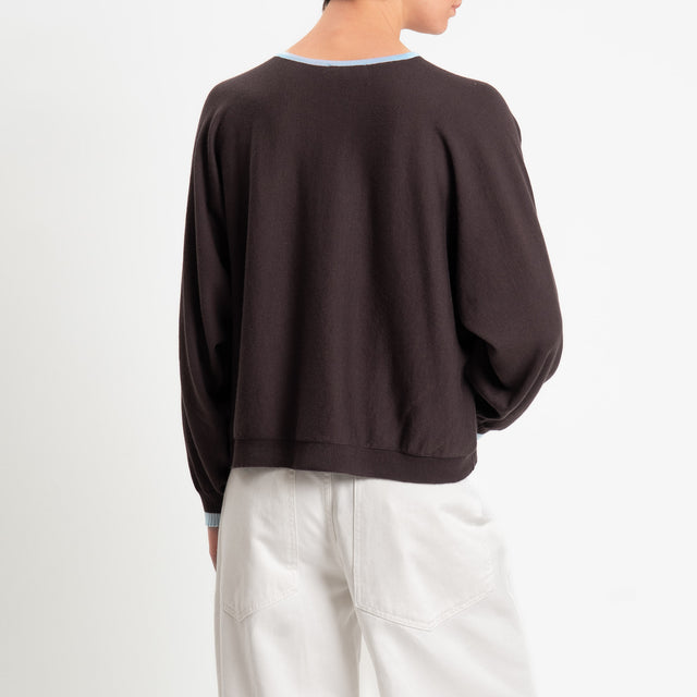 Motel-Maglia scatola bicolore - light blue/brown