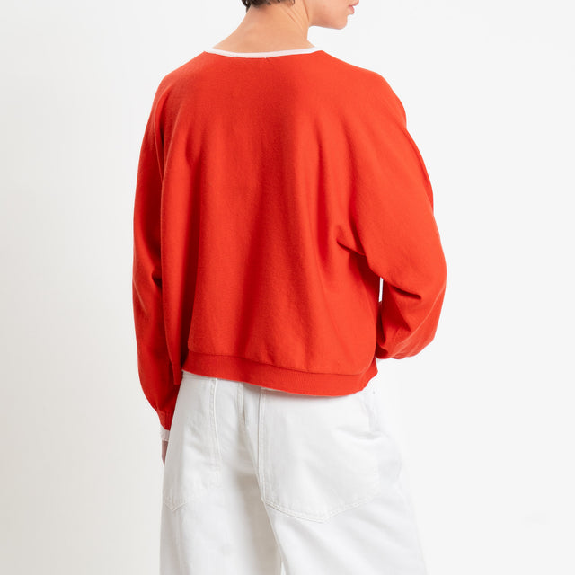Motel-Maglia scatola bicolore - off white/coral