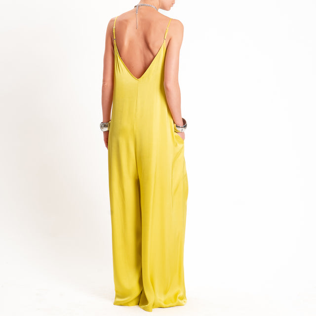 Motel-Tuta satin bretelle regolabili - lime