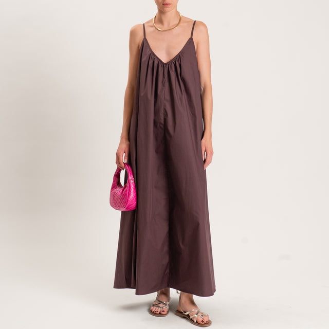 Vestido de tela Motel-Parachute con tirantes ajustables - marrón oscuro