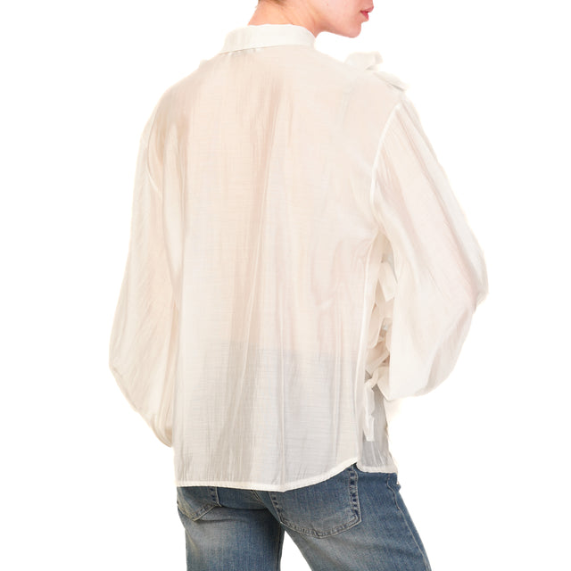 Motel-Camicia mussola con fiocchi - burro