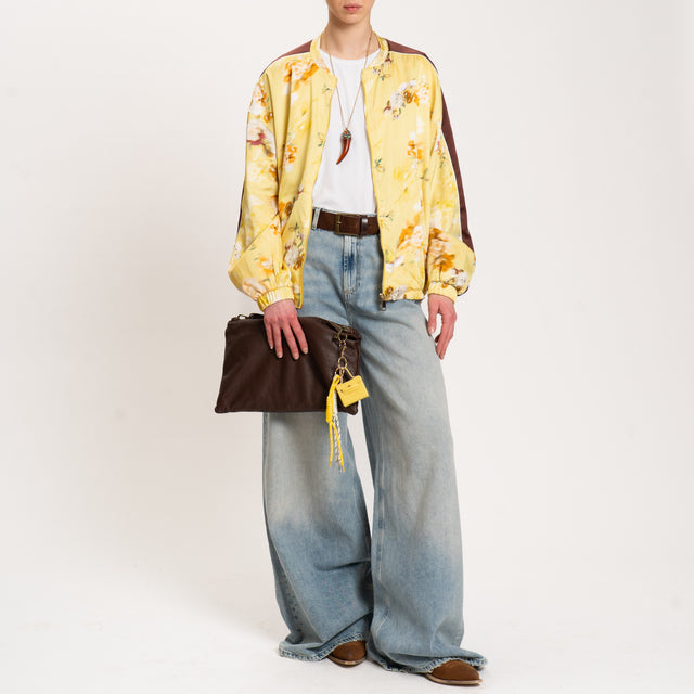 Raya lateral con estampado floral de Motel-Bomber - mimosa/marrón oscuro