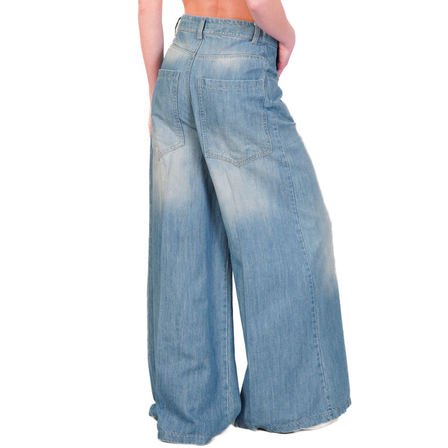 Motel-Jeans de pierna ancha con charm - denim