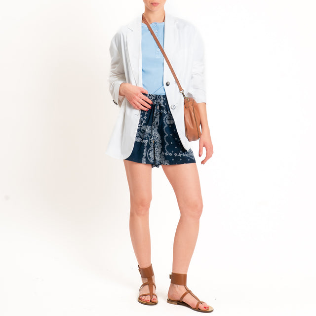 Motel-Shorts fantasia bandana con coulisse - blu