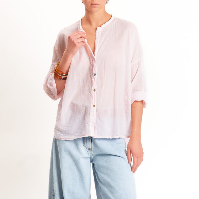 Motel-Camicia mussola collo coreana - rosa