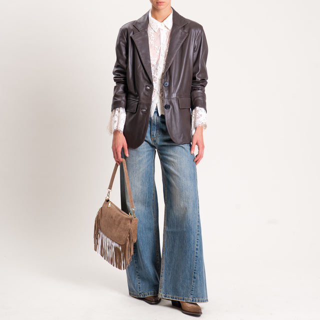 Motel-Camicia in pizzo - burro
