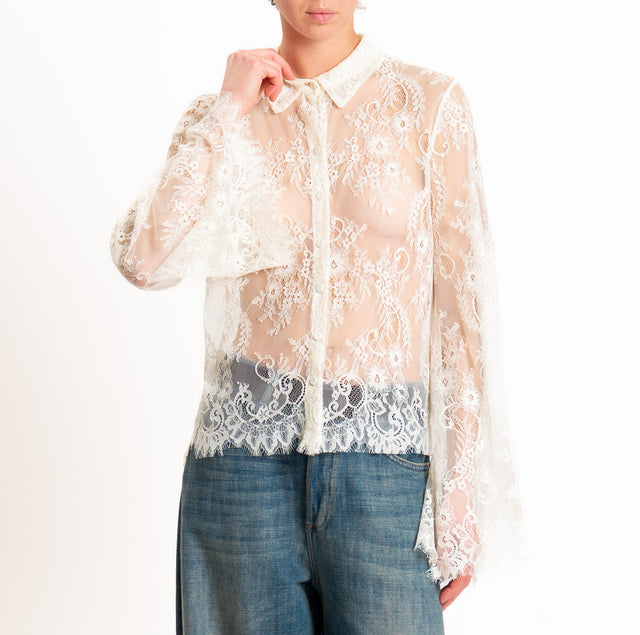 Motel-Lace shirt - cream