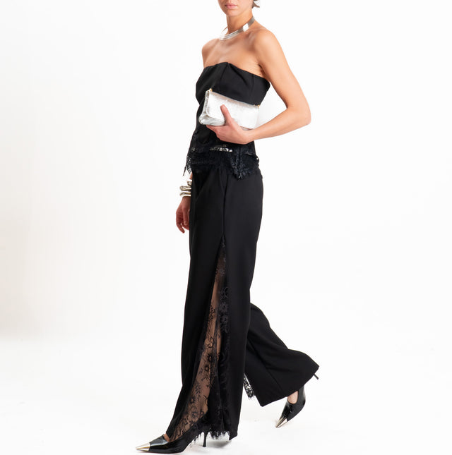 Motel-Pantalone con pizzo - nero