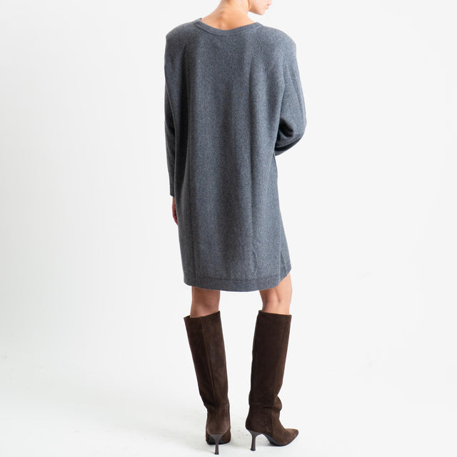 Motel-Abito misto alpaca con spalline - charcoal