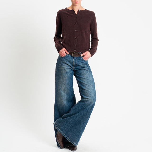 Motel-Cardigan 100% lana - moro