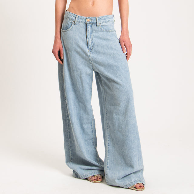 Motel-Jeans ZOE wide leg tela slegata - denim
