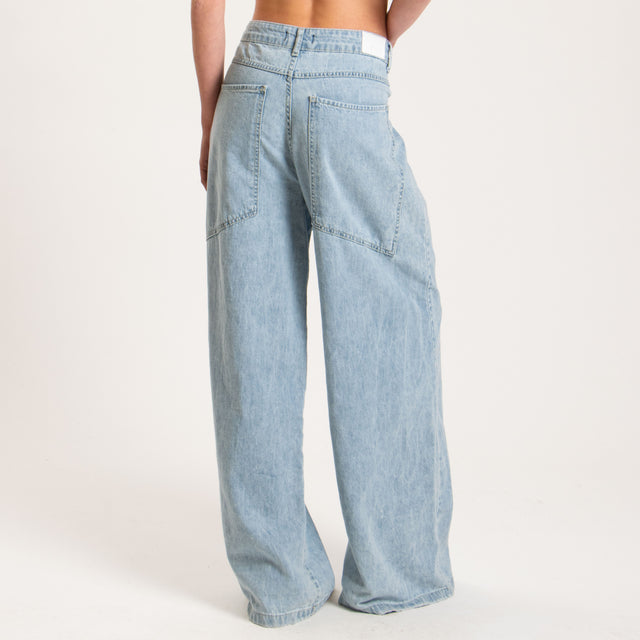 Motel-Jeans ZOE wide leg tela slegata - denim