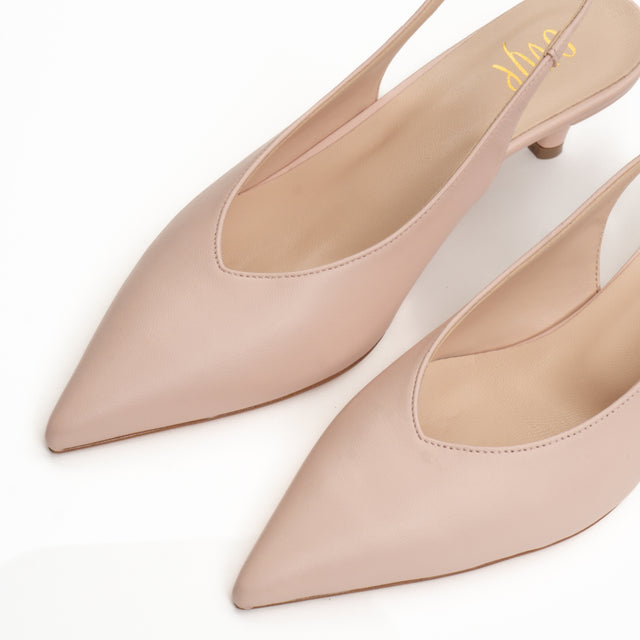Ovyè-Slingback a punta - rosa