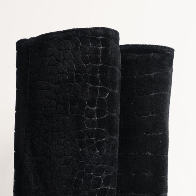 Ovye'-Stivale in camoscio stampa cocco - nero