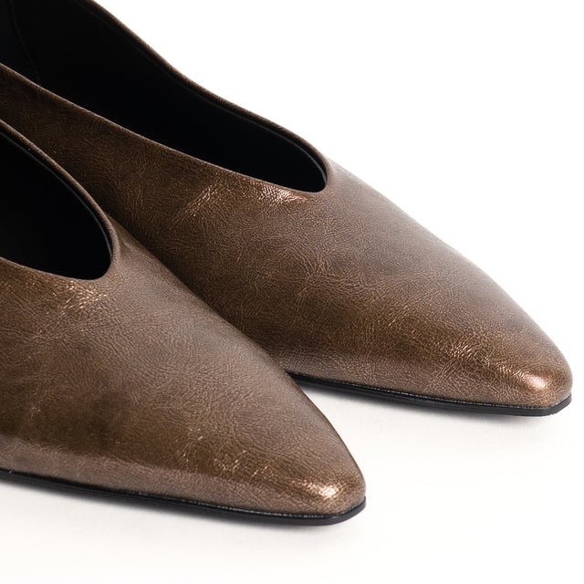 Ovyè-Ballerina a punta - laminato bronzo
