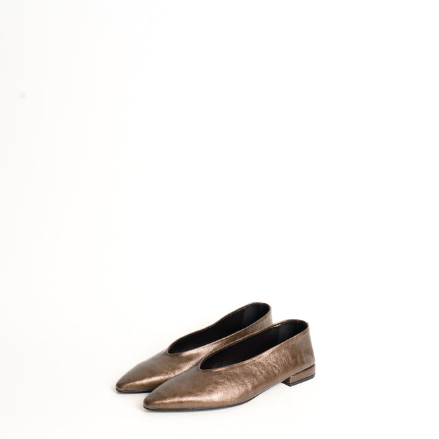 Ovyè-Ballerina a punta - laminato bronzo