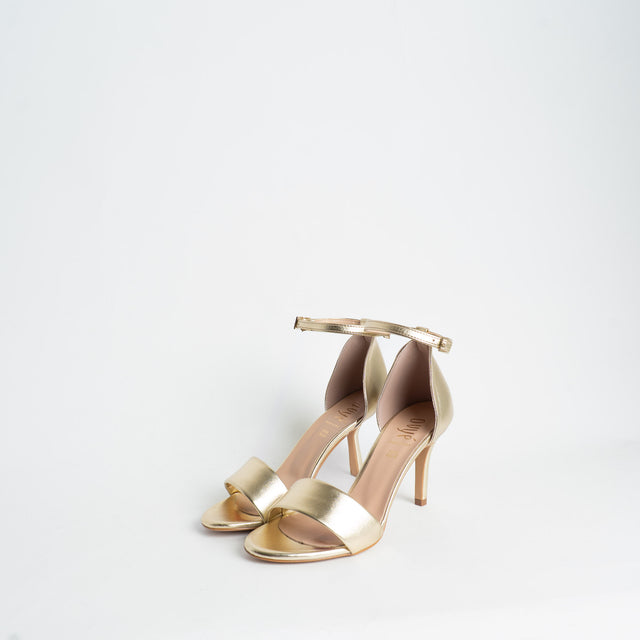 Ovyè-Sandalo con tacco - platino