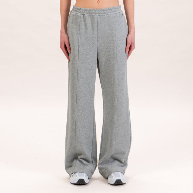 Dixie-Pantalone in felpa elastico dietro - grigio