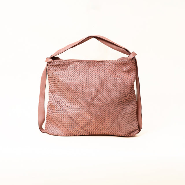 Zeroassoluto - Backpack bag in woven leather - powder