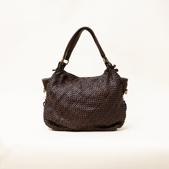 Zeroassoluto - Shoulder bag with side gusset - dark brown
