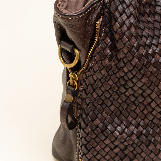 Zeroassoluto - Shoulder bag with side gusset - dark brown
