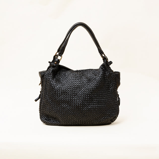 Zeroassoluto - Shoulder bag with side gusset - black