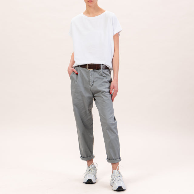 Zeroassoluto-Pantalone LOLA elastico dietro - grey