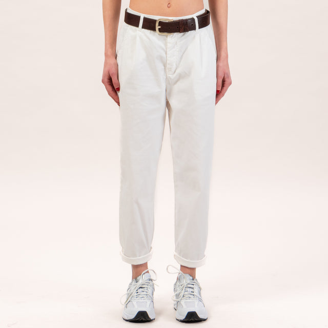 Zeroassoluto-Pantalone LOLA elastico dietro - off white