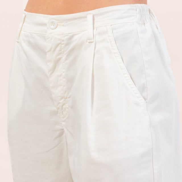Zeroassoluto-Pantalone LOLA elastico dietro - off white