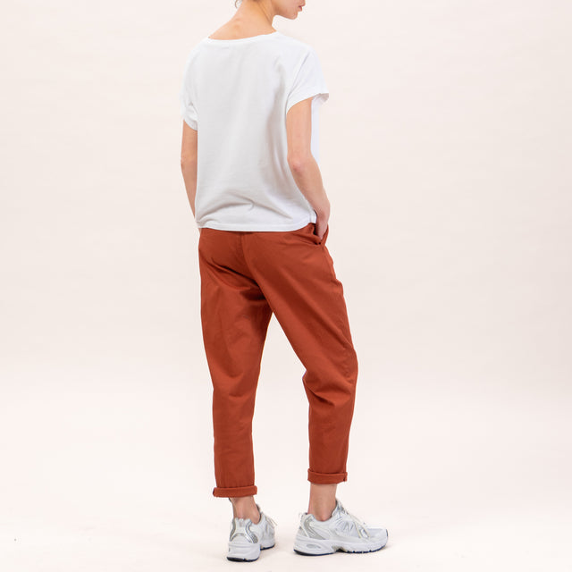 Zeroassoluto-Pantalone LOLA elastico dietro - rame