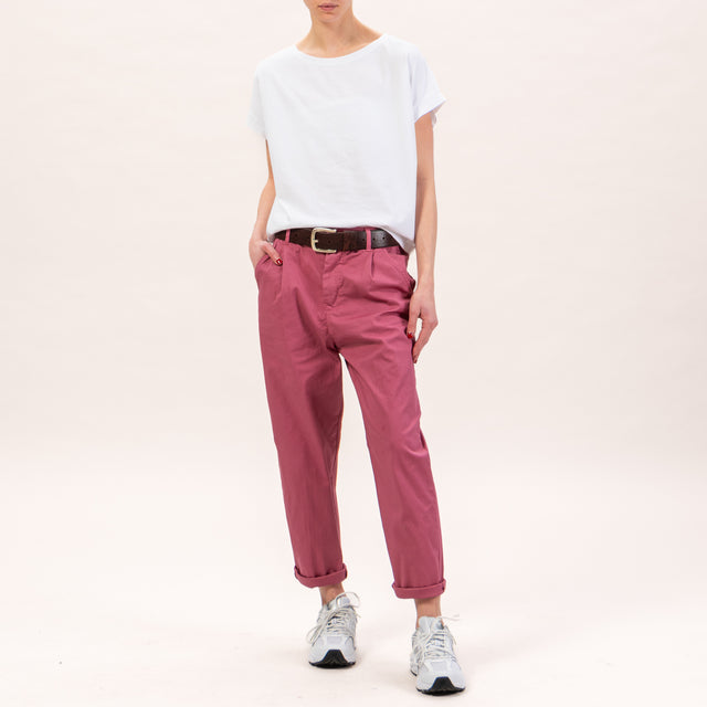 Zeroassoluto-Pantalone LOLA elastico dietro - rose