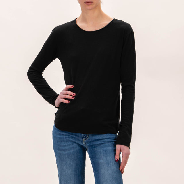 Zeroassoluto-T-shirt girocollo - nero