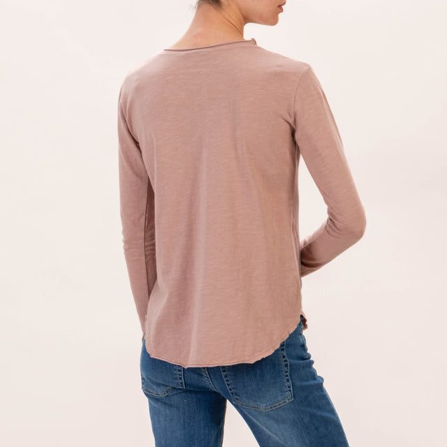 Zeroassoluto-T-shirt girocollo - rosa antico