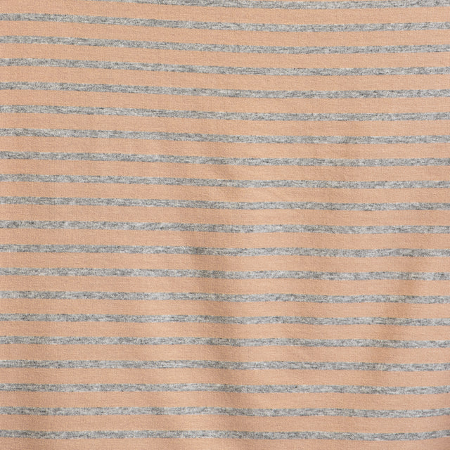 Zeroassoluto-T-shirt righe in jersey manica 3/4 - grigio melange/beige