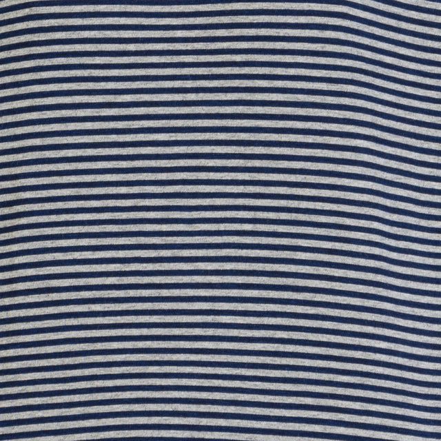 Zeroassoluto-T-shirt righe in jersey manica 3/4 - grigio melange/blu