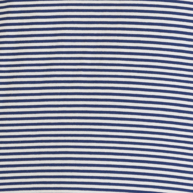 Zeroassoluto-T-shirt a righe in jersey - latte/blu