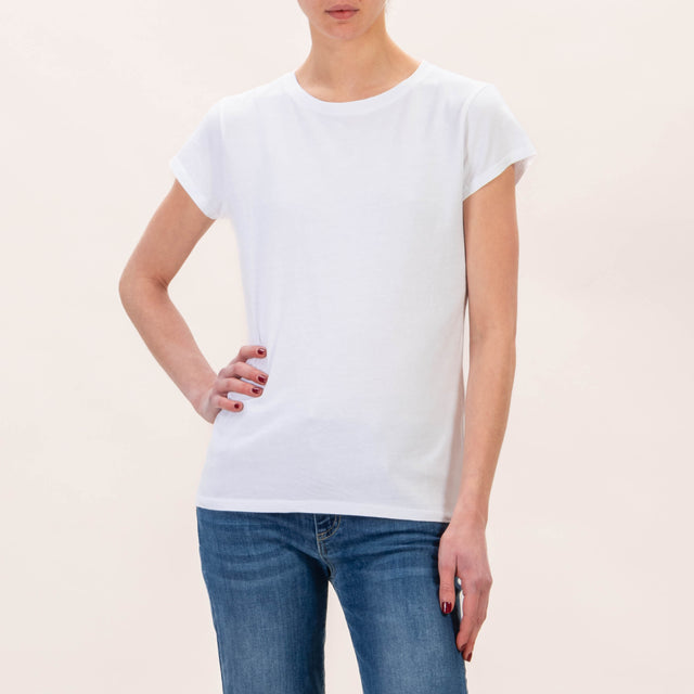 Zeroassoluto-T-shirt mezza manica slim fit - Bianco