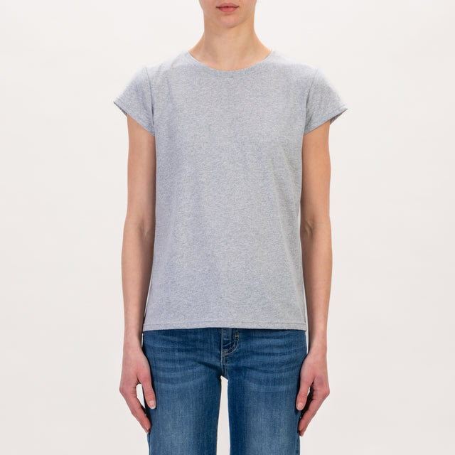 Zeroassoluto-T-shirt mezza manica slim fit - grigio melange