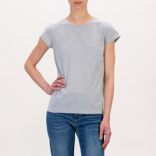 Zeroassoluto-T-shirt mezza manica slim fit - grigio melange