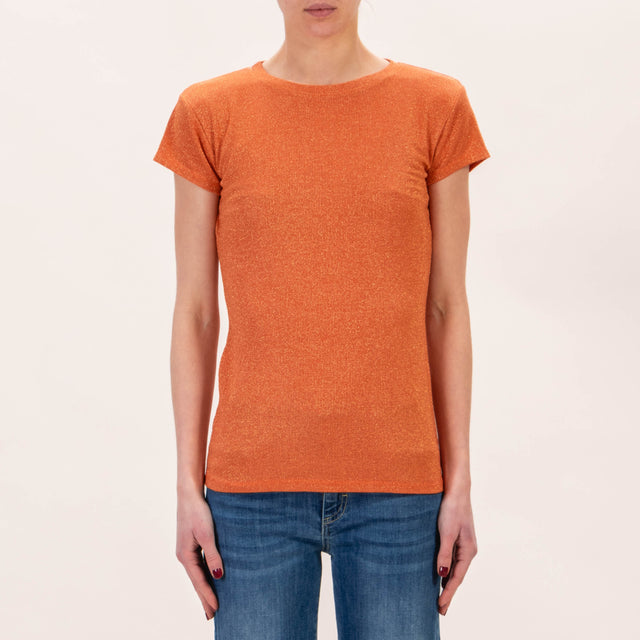Zeroassoluto-T-shirt lurex - arancio