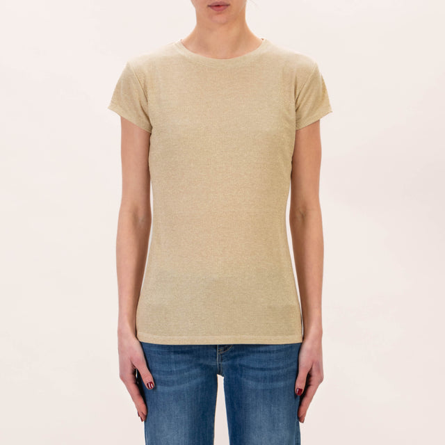 Zeroassoluto-T-shirt lurex - oro