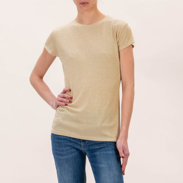 Zeroassoluto-T-shirt lurex - oro