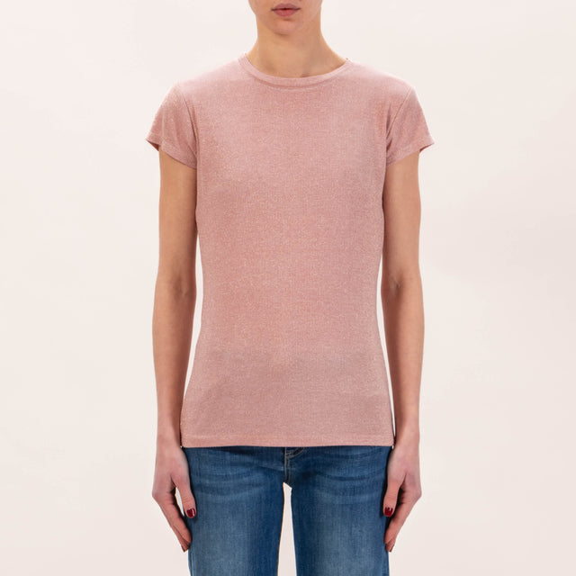 Zeroassoluto-T-shirt lurex - rosa