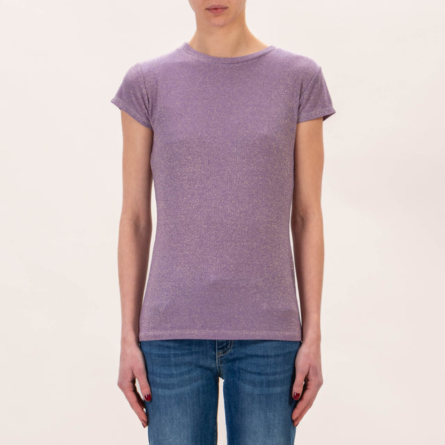 Zeroassoluto-T-shirt lurex - viola