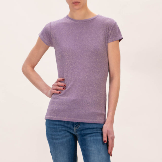 Zeroassoluto-T-shirt lurex - viola