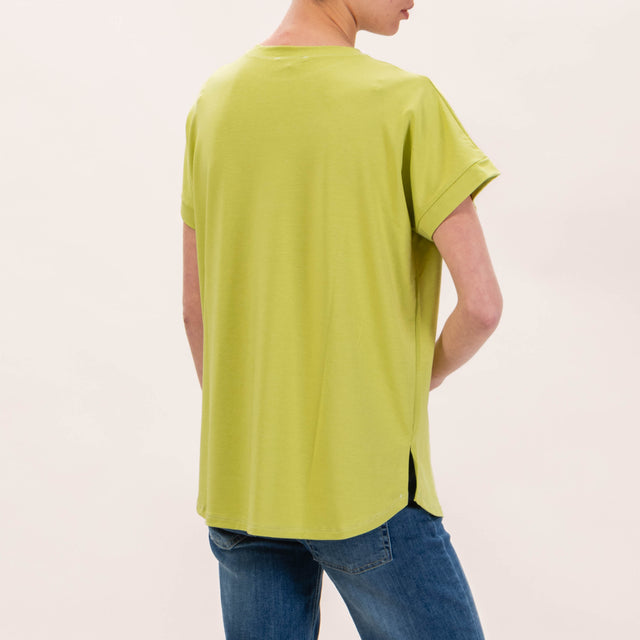 Zeroassoluto-T-shirt in jersey stondata - pistacchio