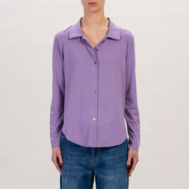 Zeroassoluto-Camicia CARLY in jersey - mauve